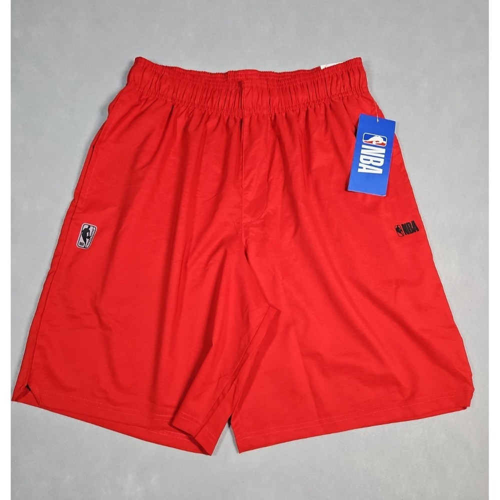 NBA Mens Red 8" Athletic Training‎ Shorts Size Medium NWT